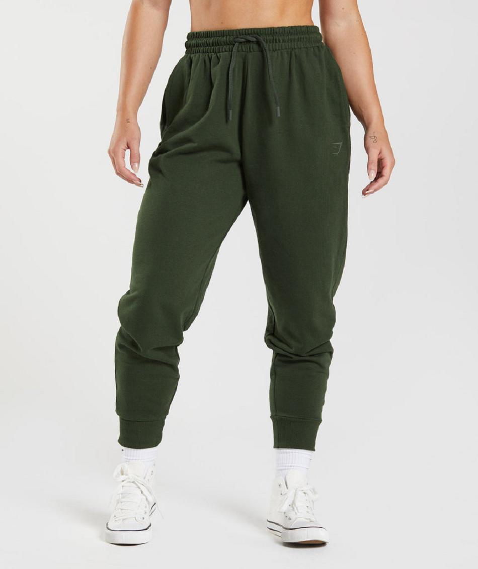 Pantalones Jogger Gymshark Gs Power Mujer Verde Oliva | CO 2626FDN